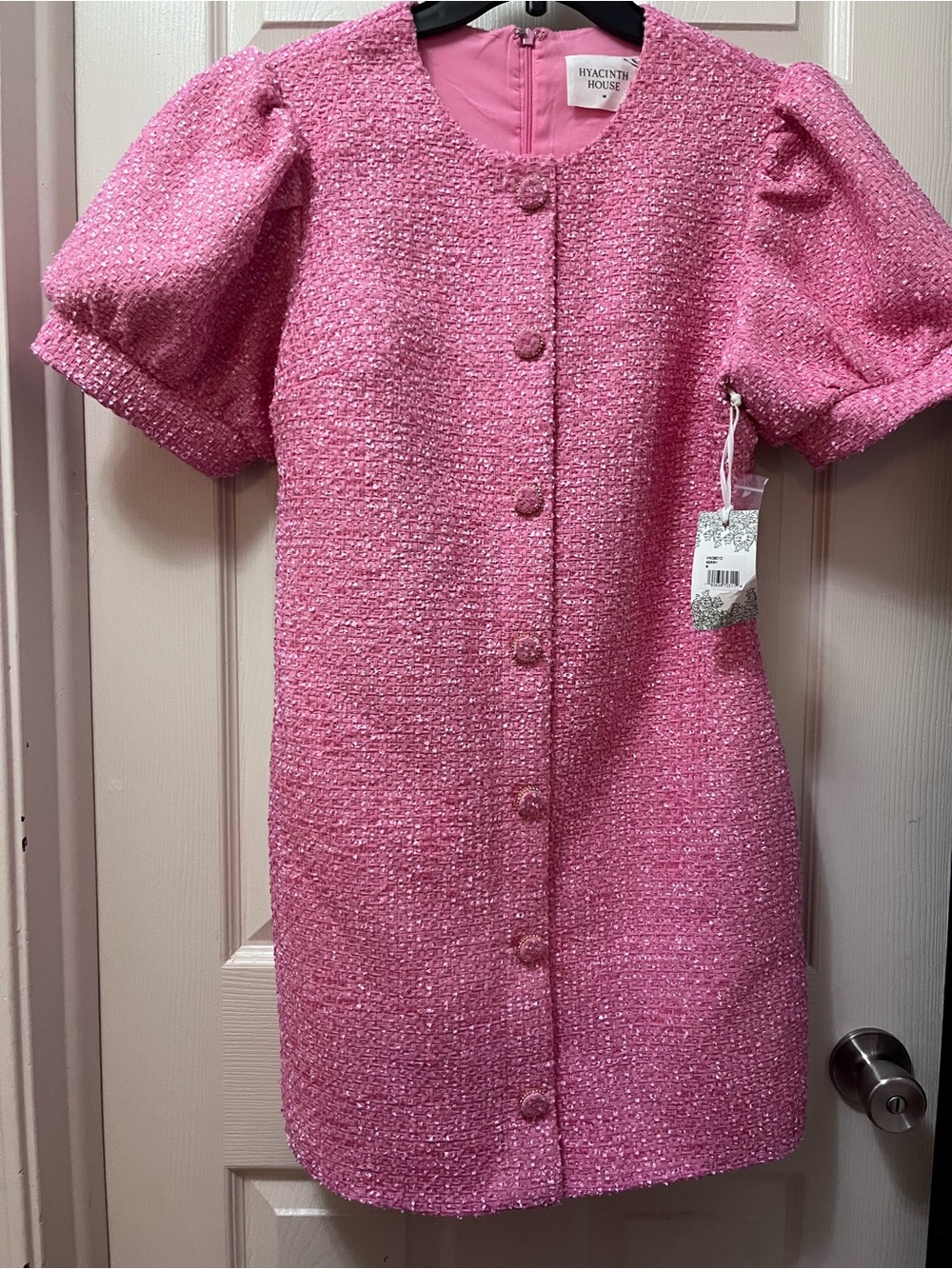 Tuckernuck Pink Tweed Textured Top